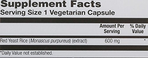Solaray Red Yeast Rice 600 mg - 120 Count | Dietary Supplement