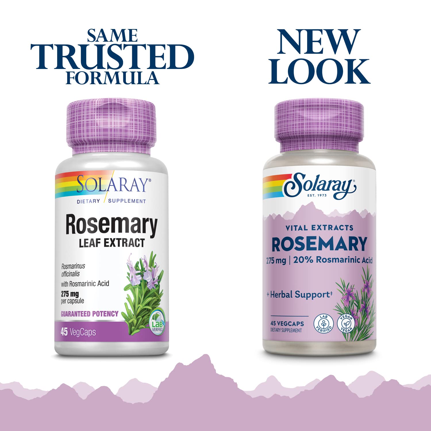 SOLARAY Rosemary Leaf Extract 275 mg Veg Cap | 45 Count - Guaranteed Potency