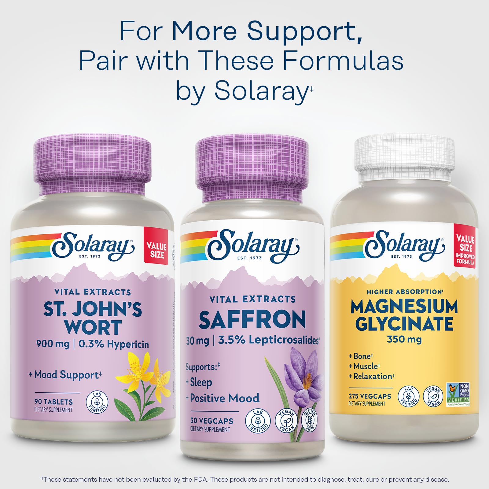 SOLARAY Saffron Extract – Sleep & Mood Support | Vegan & Gluten Free | Lab Verified