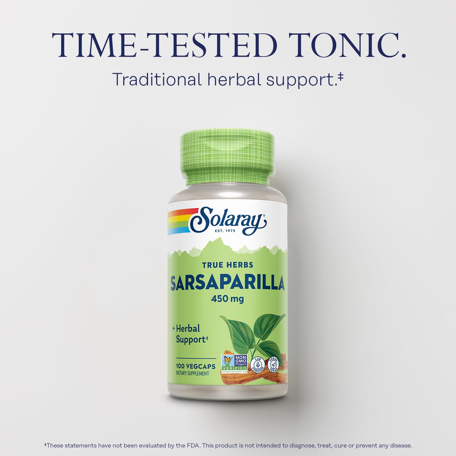 SOLARAY Sarsaparilla Root 450 mg – Traditional Herbal Support | Non-GMO, Vegan, Lab Verified