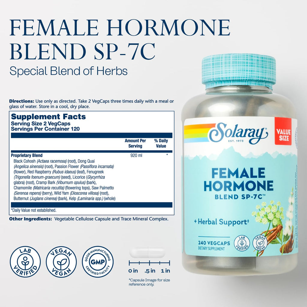 Solaray SP-7C Female Hormone Blend – Herbal Balance for Women