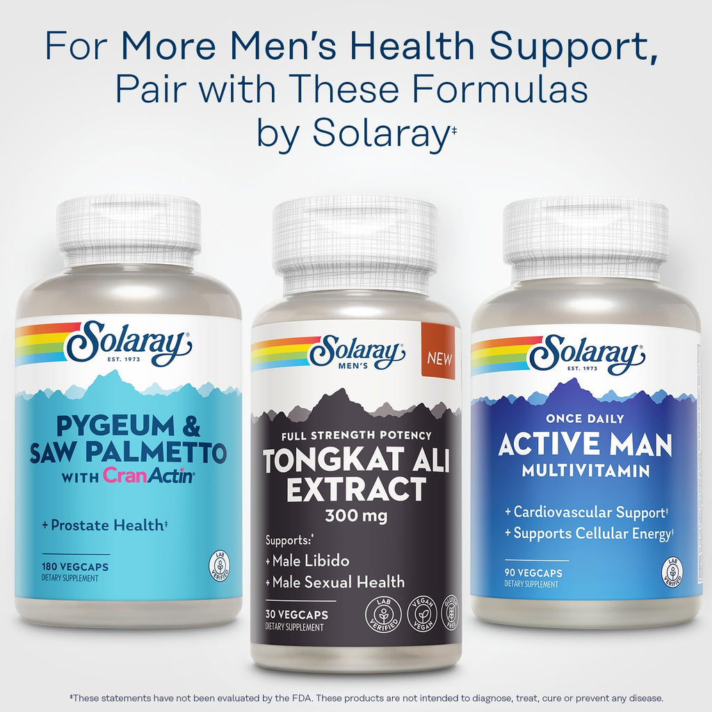 SOLARAY Tongkat Ali Extract 300mg – Male Enhancement & Libido Support (Vegan, Gluten-Free)