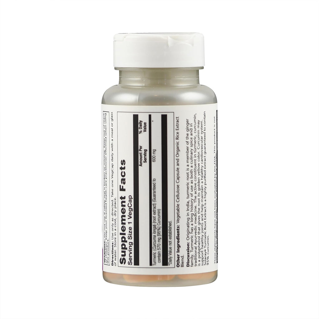 SOLARAY Turmeric 600mg – 95% Curcuminoids | Joint, Gallbladder & Liver Support