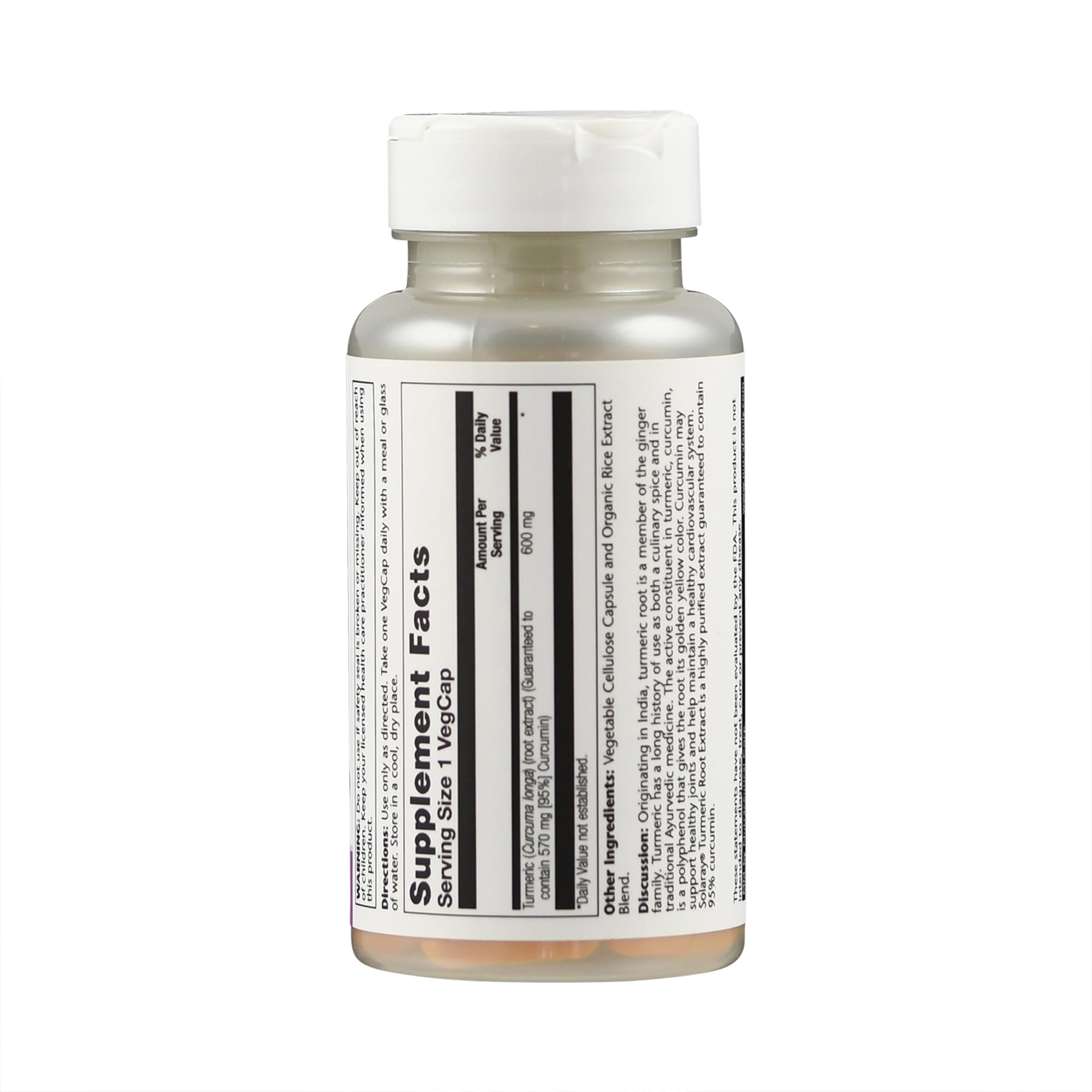 SOLARAY Turmeric 600mg – 95% Curcuminoids | Joint, Gallbladder & Liver Support
