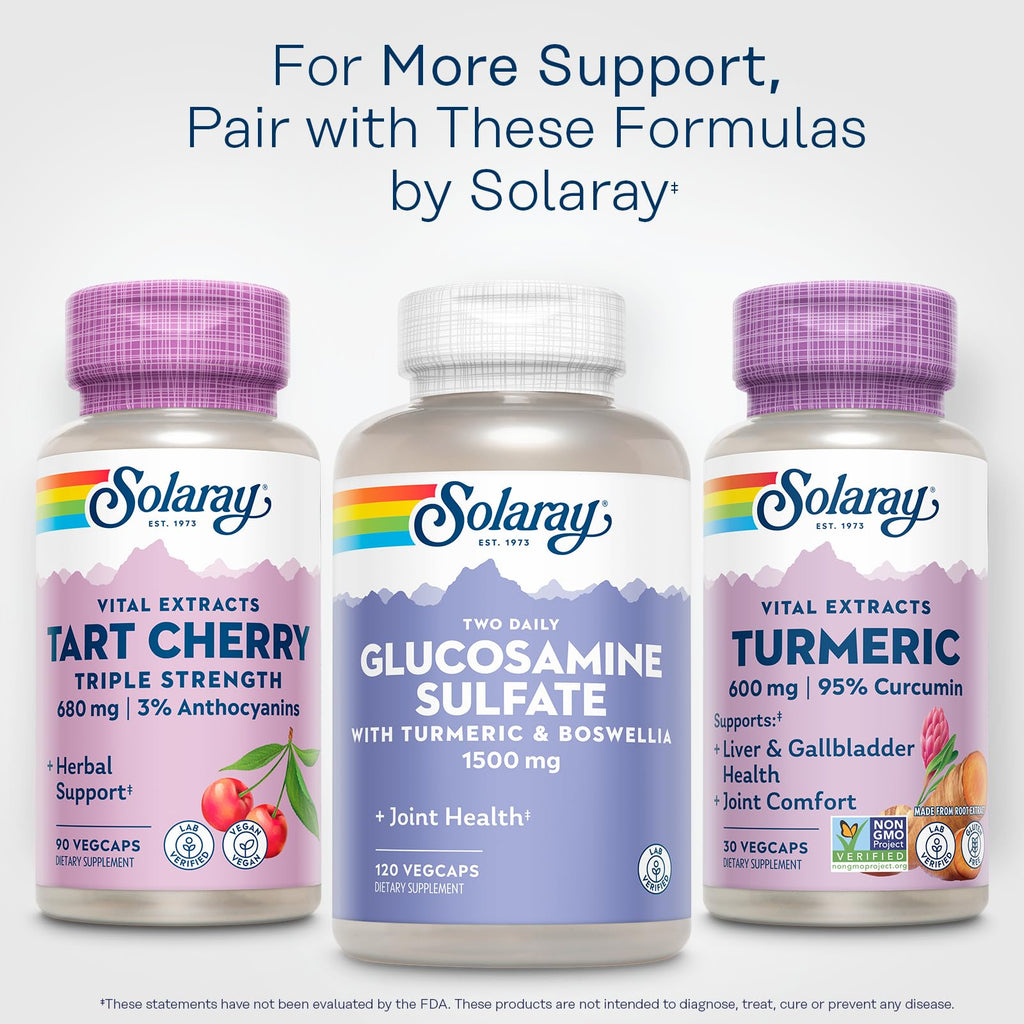 SOLARAY Turmeric 600mg – 95% Curcuminoids | Joint, Gallbladder & Liver Support