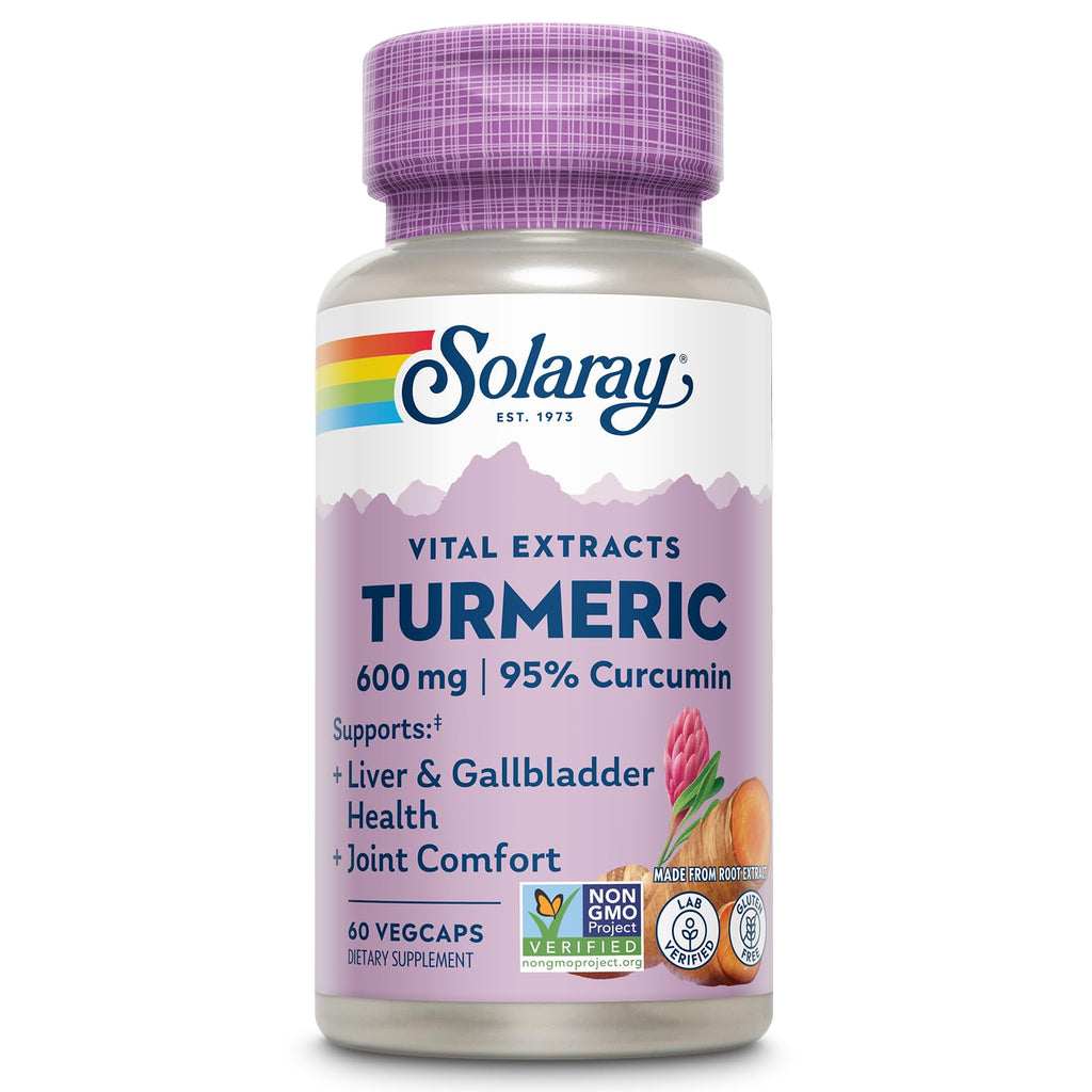 SOLARAY Turmeric 600mg – 95% Curcuminoids | Joint & Liver Support