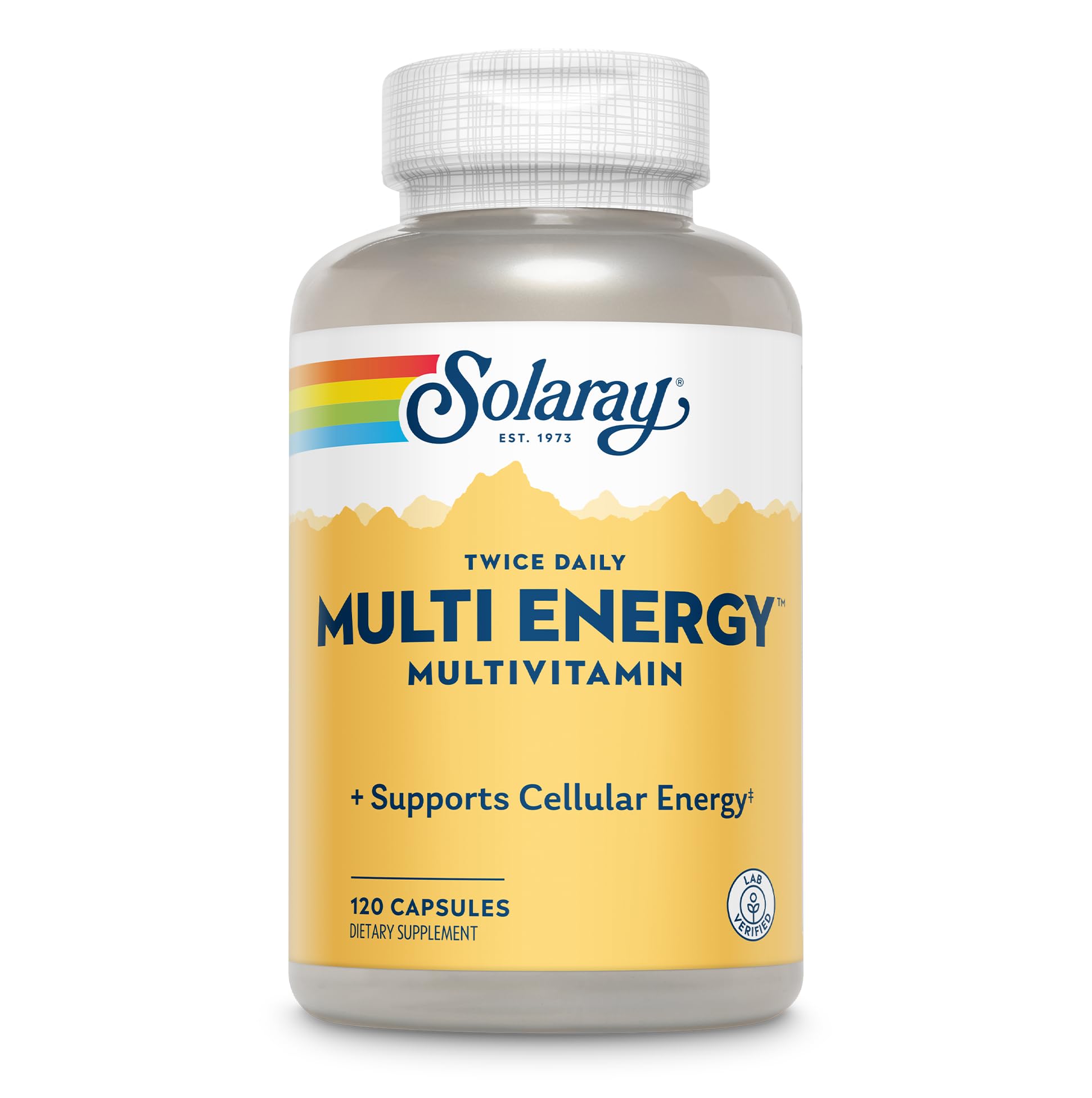 SOLARAY Iron Free Twice Daily Multivitamin | Immune & Energy | 120 CT