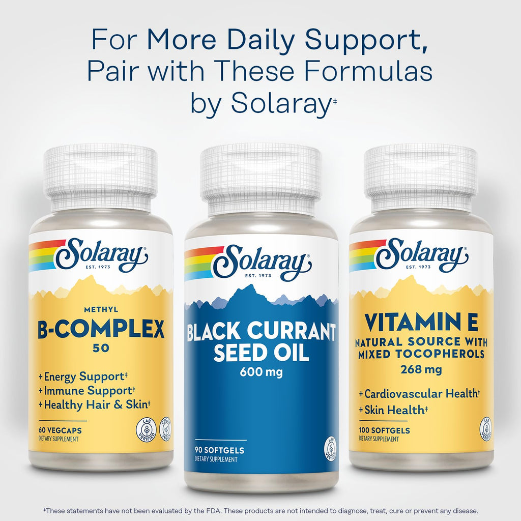 SOLARAY Black Currant Seed Oil 600 mg – Skin Health, 90 Softgels