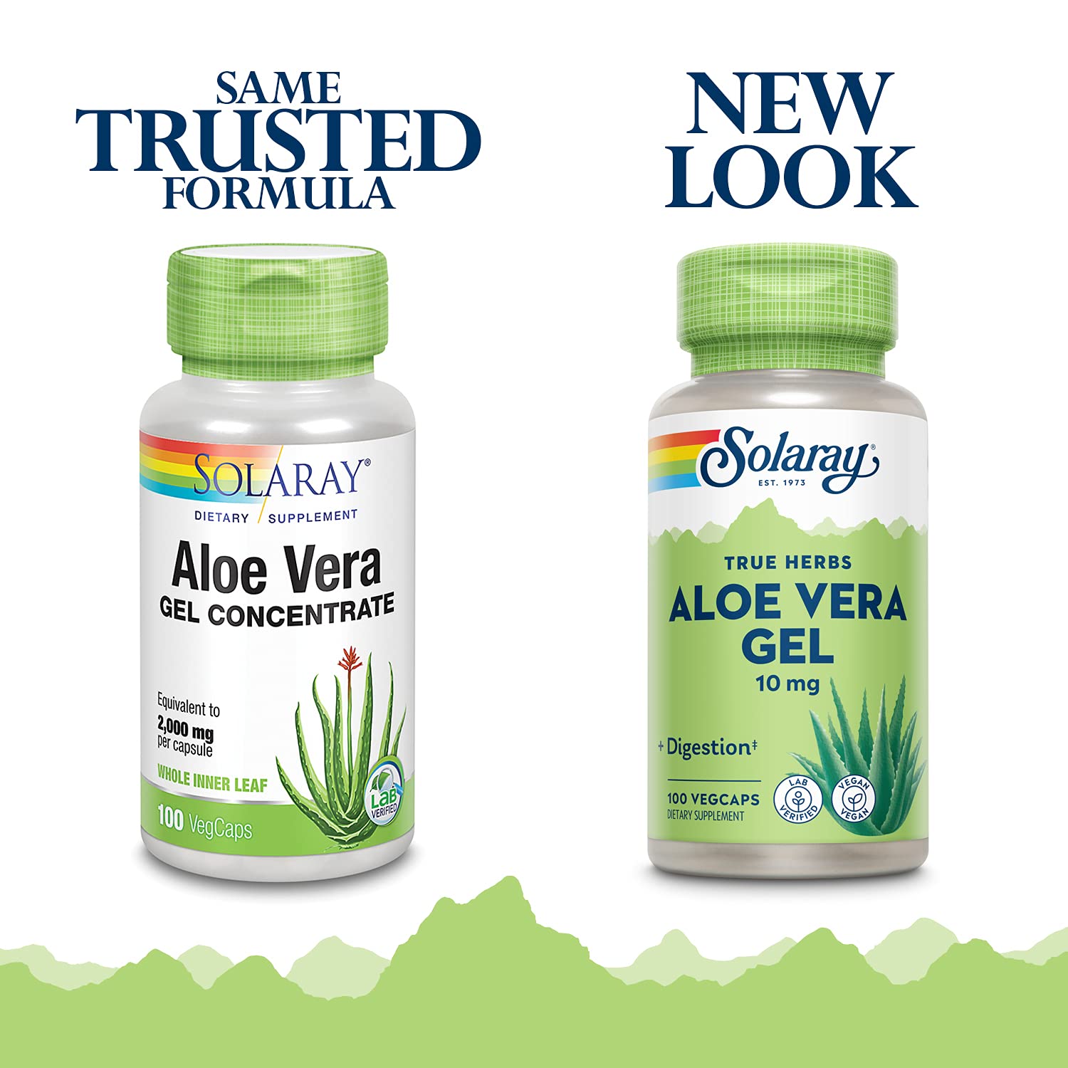 SOLARAY Aloe Vera Gel 200X Capsules – 2000 mg Fresh Gel with Ginger & Parsley