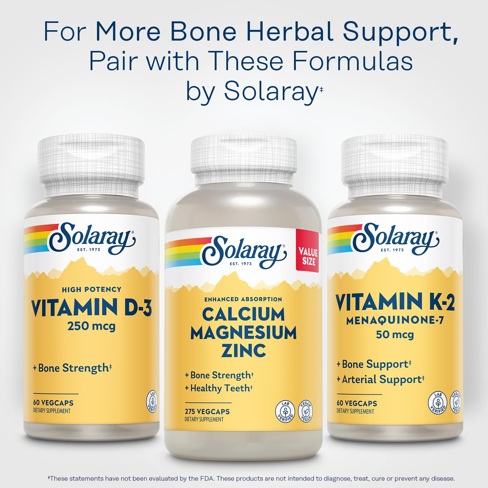 SOLARAY Vitamin D3 10000IU (250 mcg) - High Potency Cholecalciferol | 60 VegCaps