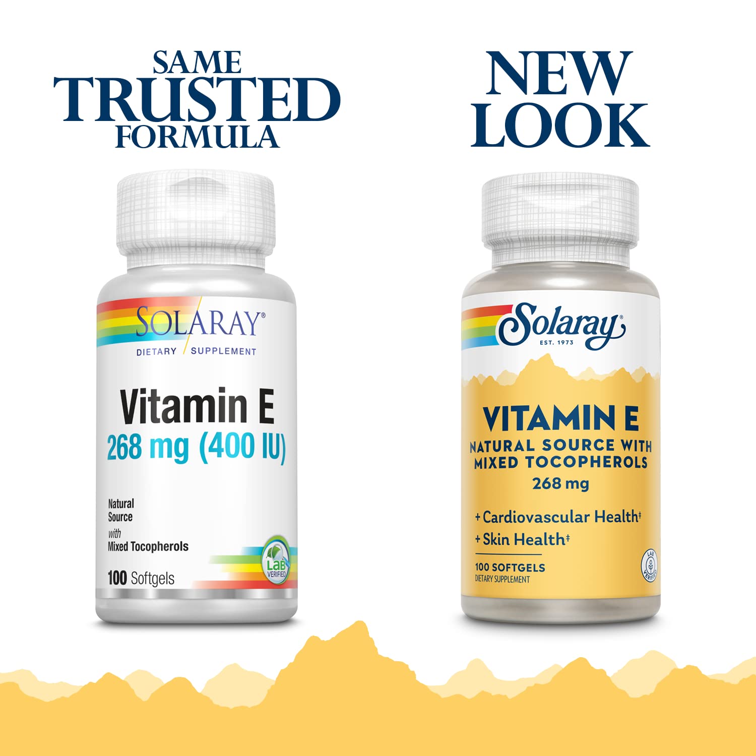SOLARAY Vitamin E d-Alpha Tocopherol 268mg (400 IU) – Heart & Skin Health, 100ct