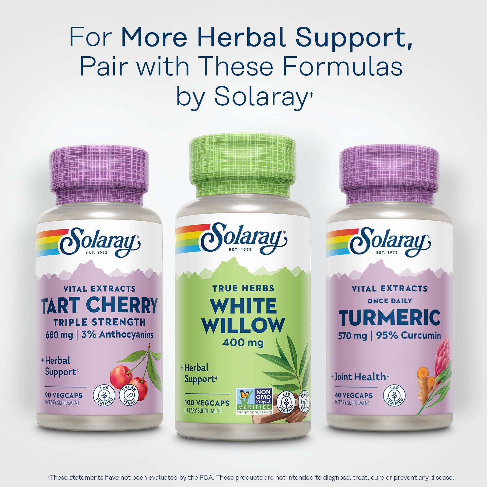 SOLARAY White Willow 400mg - White Willow Bark Capsules | Wellness Support | Non-GMO, Gluten Free, Vegan