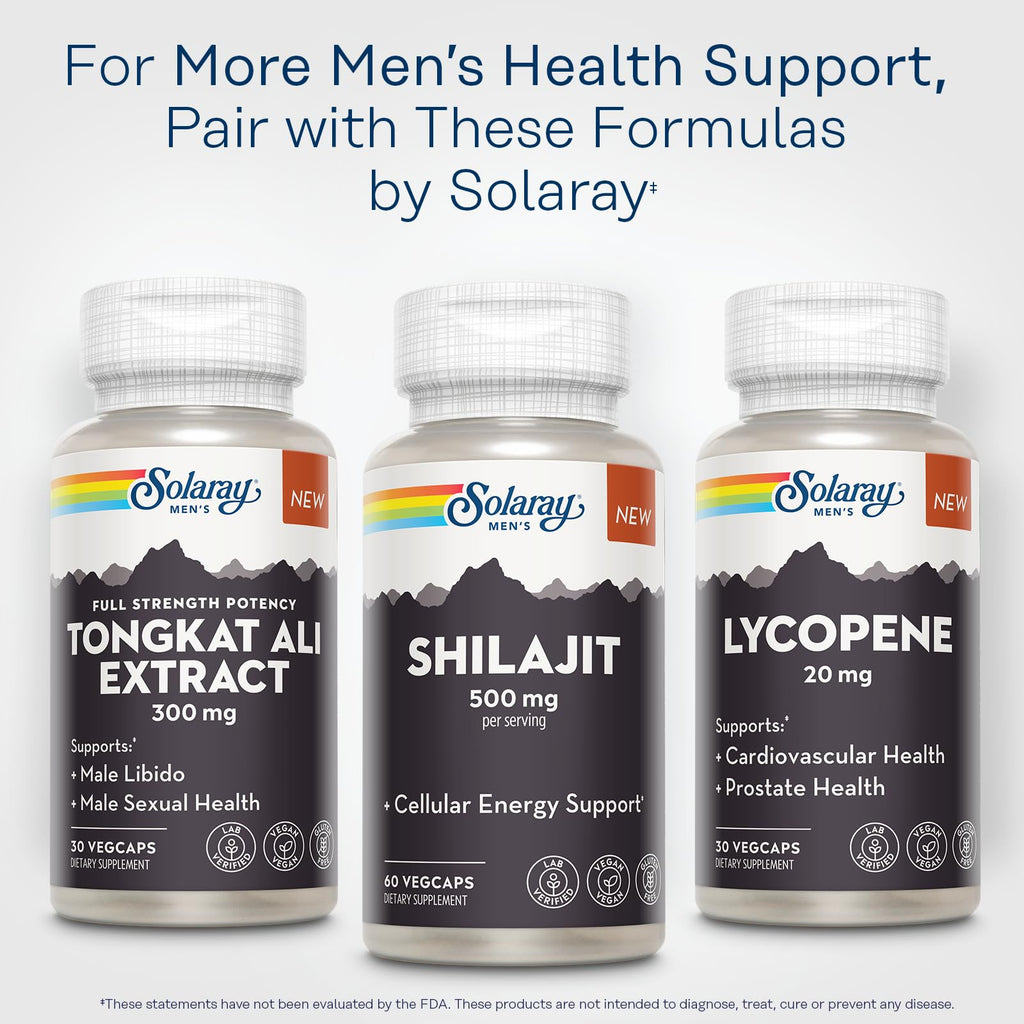 SOLARAY Shilajit 500 mg for Men – PrimaVie Himalayan Shilajit | Vegan & Gluten Free