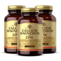 Solgar Calcium Magnesium Plus Zinc – 3-Pack (300 Tablets) for Bone & Nerve Health