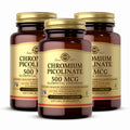Solgar Chromium Picolinate 500 mcg - 60 Vegetable Capsules (3-Pack) - Metabolism Support