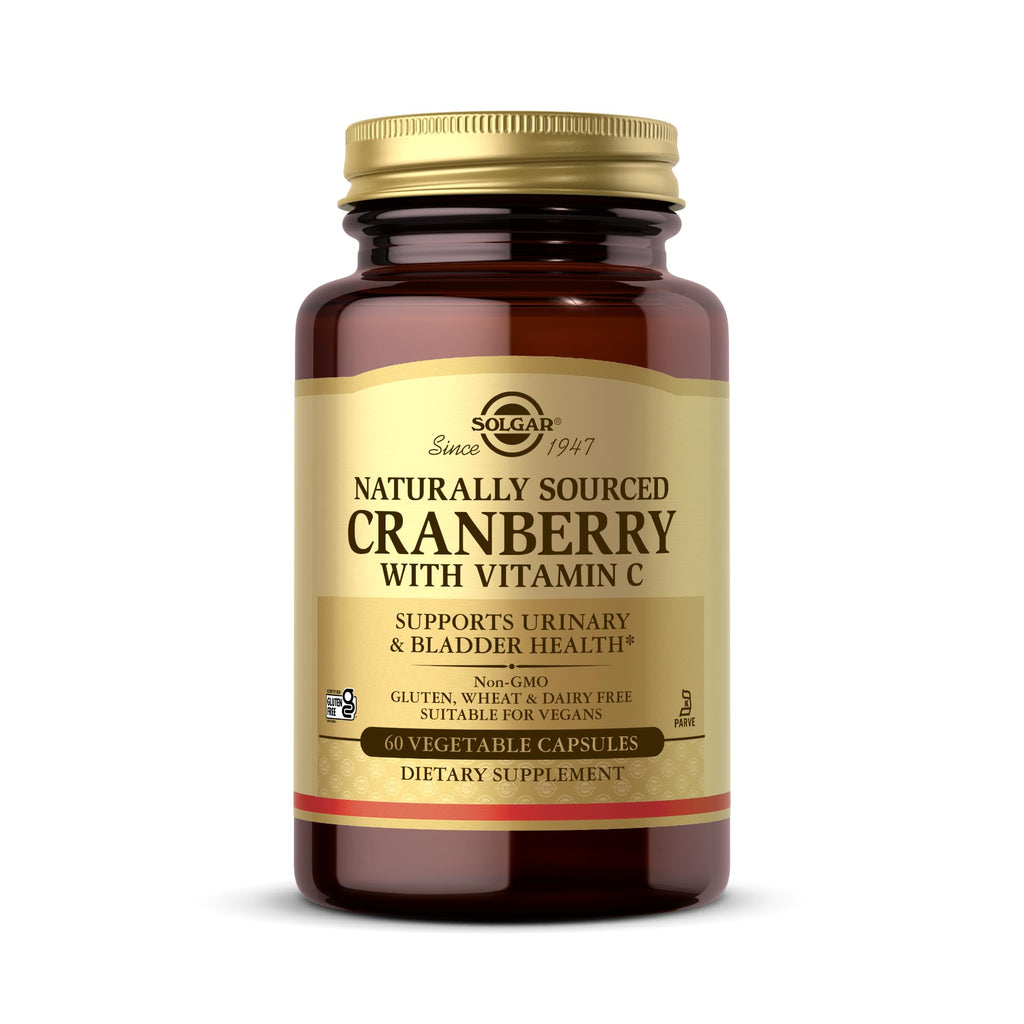 Solgar Cranberry with Vitamin C - 60 Vegetable Capsules | Supports Urinary & Bladder Health - Non-GMO, Vegan, Kosher, Gluten Free