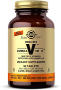 Solgar Iron-Free VM-75 Multivitamin – Chelated Minerals, Vegan, 90 Servings