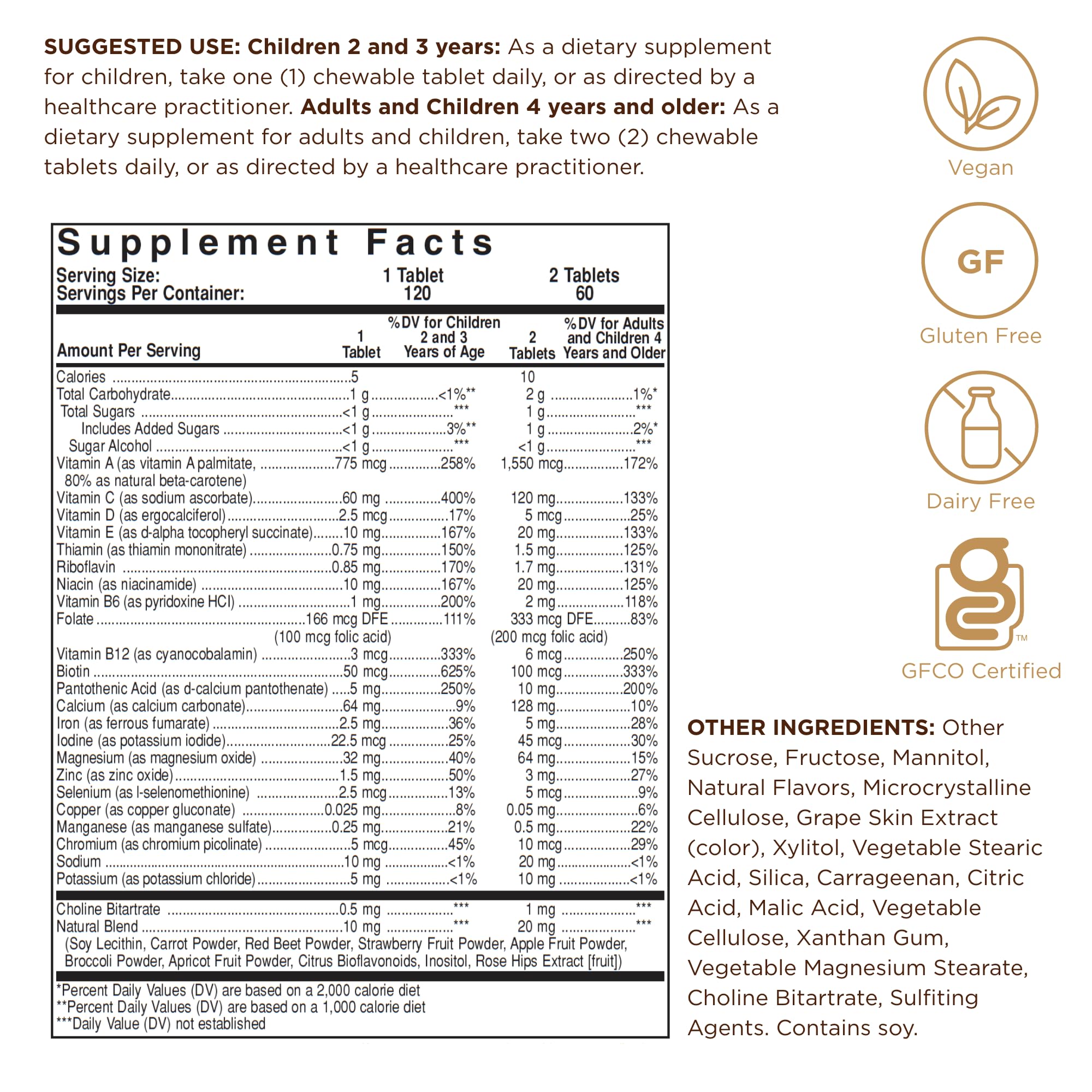 Solgar Kangavites Bouncin’ Berry – 120 Chewables x2 | Kid Multivitamin & Minerals, Vegan & Gluten Free