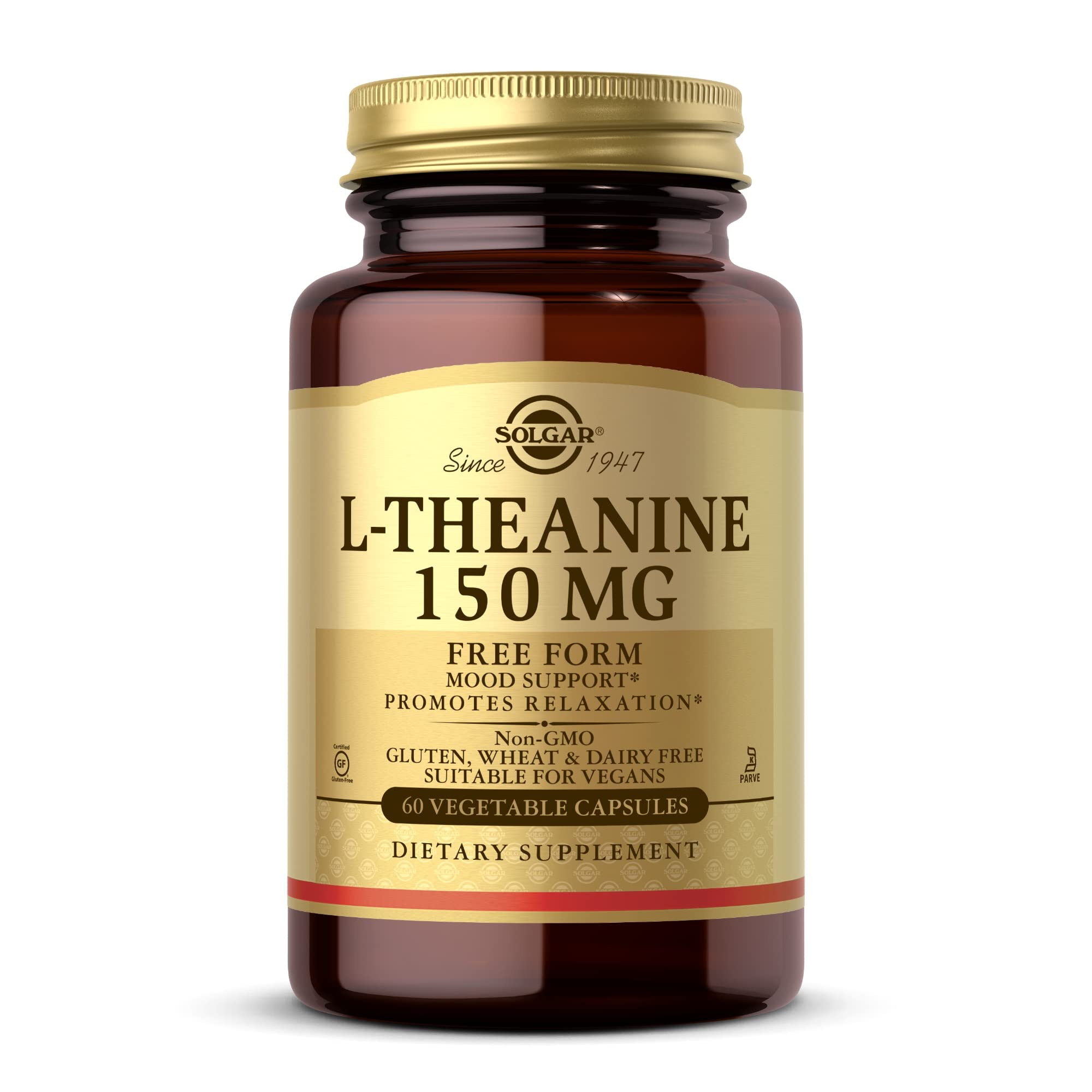 Solgar L-Theanine 150 mg – 60 Veg Capsules – Relaxation Support