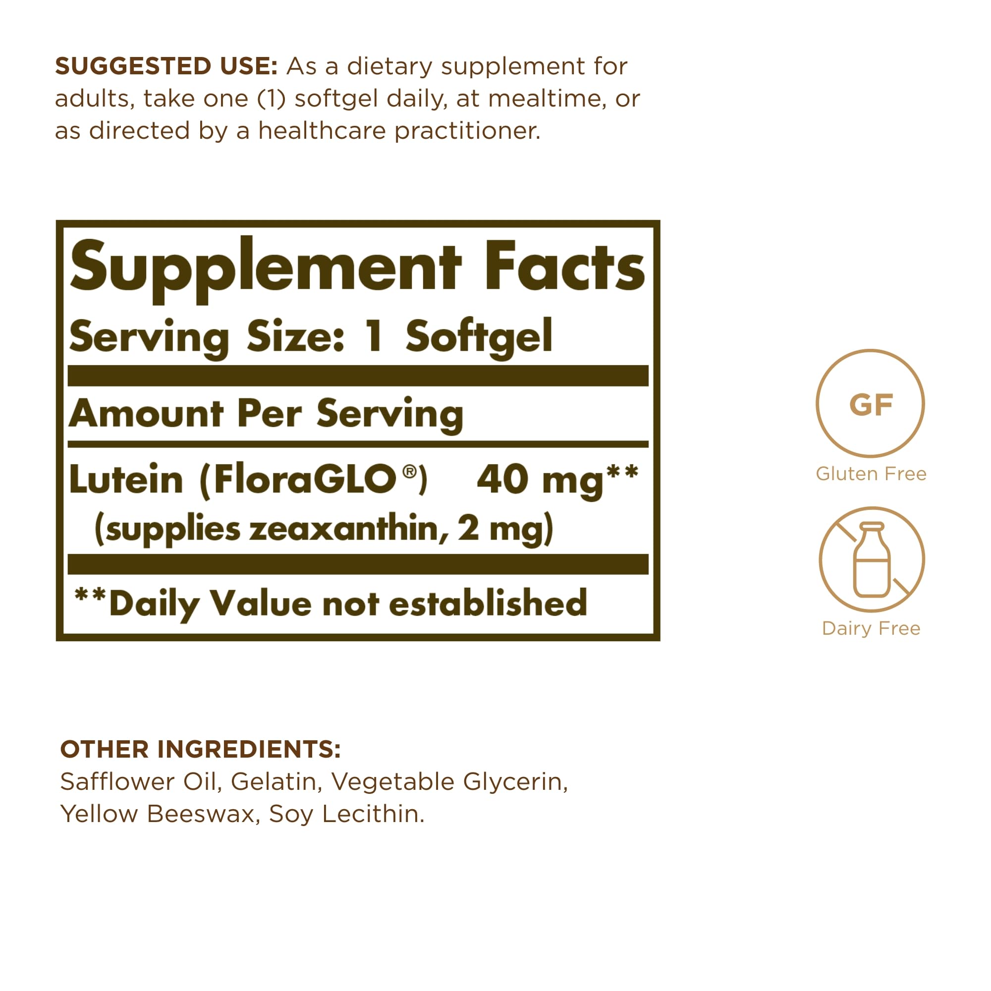 Solgar Lutein 40 mg - 30 Softgels (Pack of 3) | Eye Health & Blue Light Protection