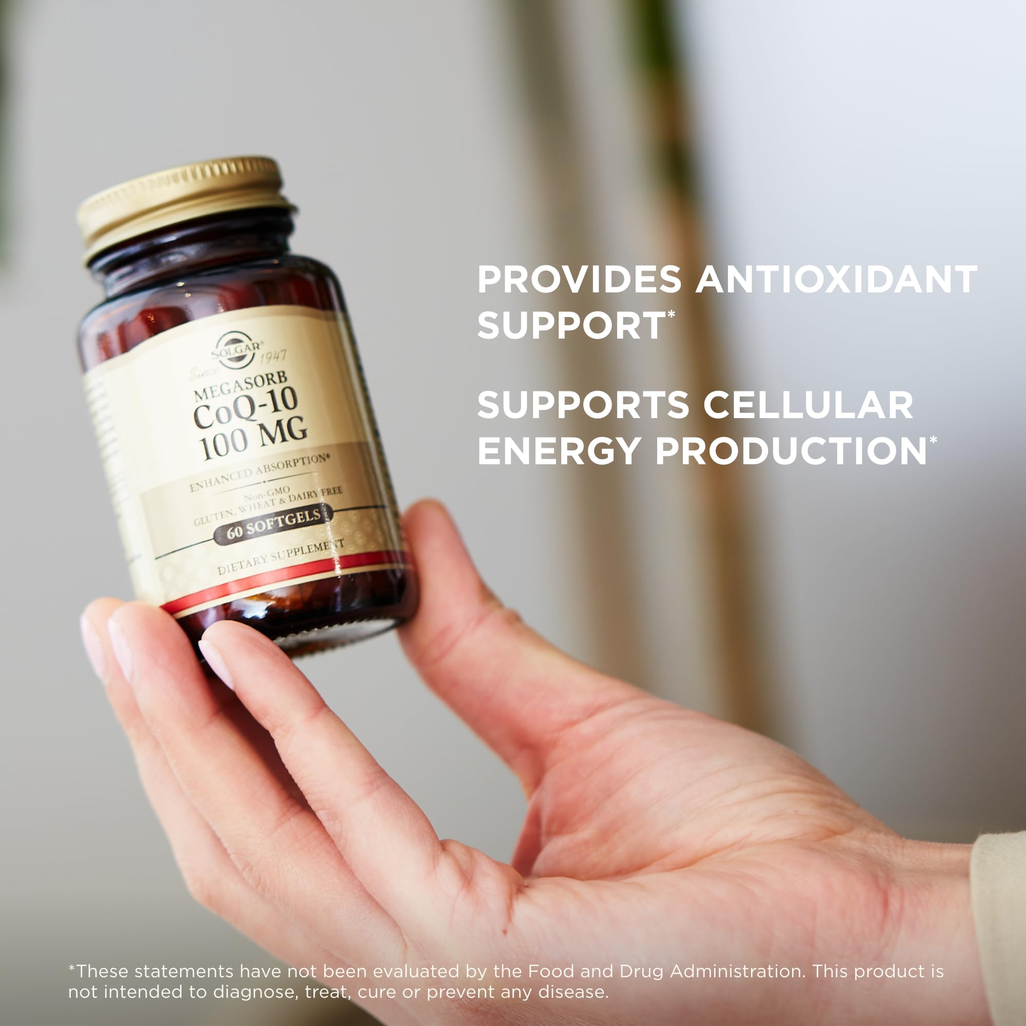 Solgar Megasorb CoQ-10 100 mg Softgels – Enhanced Absorption, Non-GMO, Gluten Free, Dairy Free