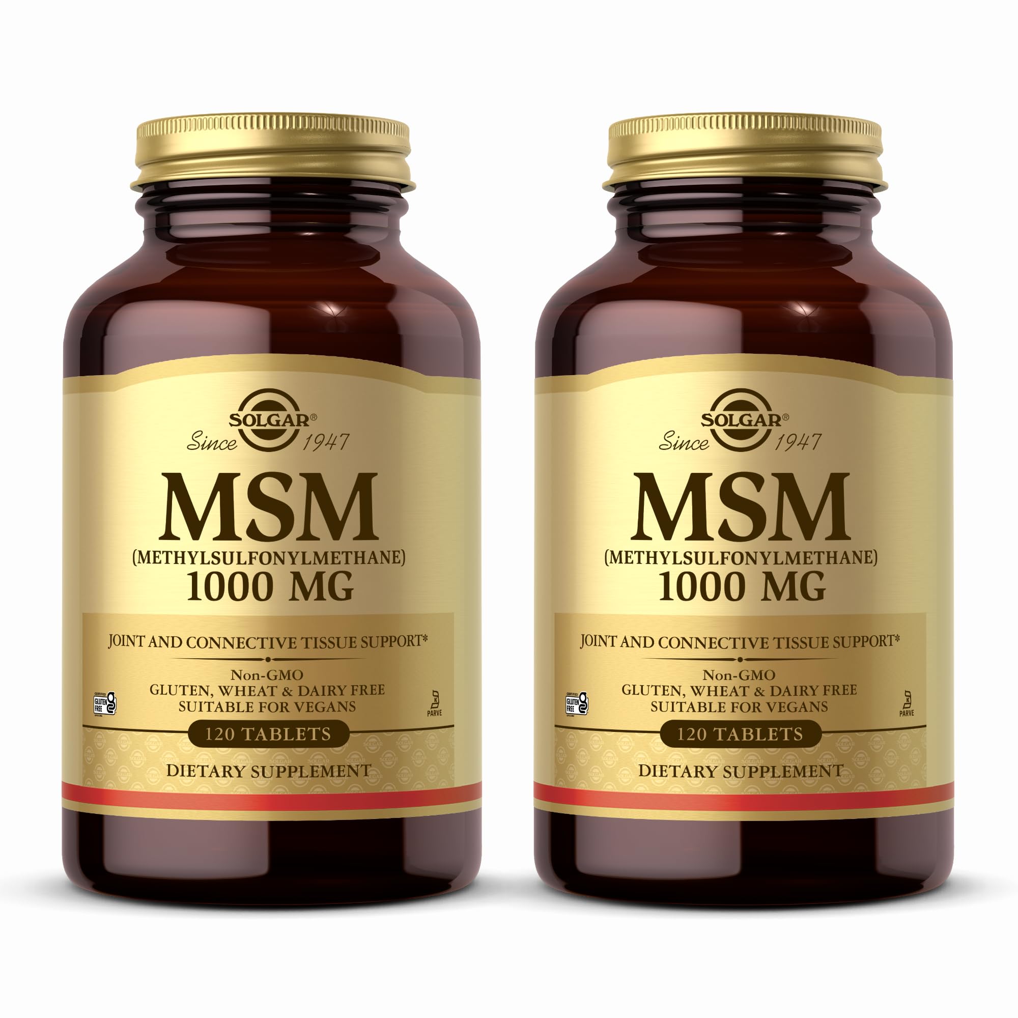 Solgar MSM 1000 mg – 240 Servings (2 x 120 Tablets) – Joint Support, Vegan, Non-GMO