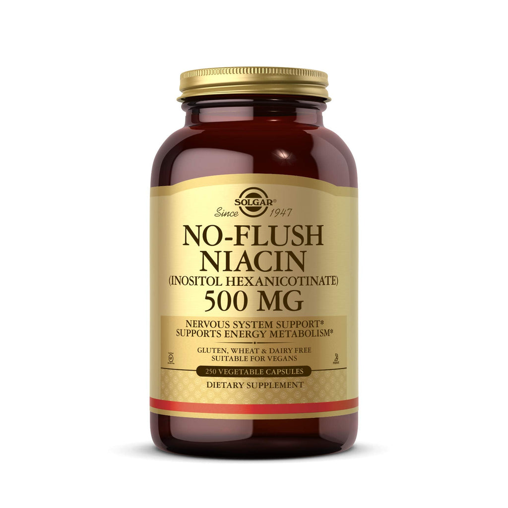 Solgar No-Flush Niacin 500 mg – 250 Veg Caps | Energy Metabolism