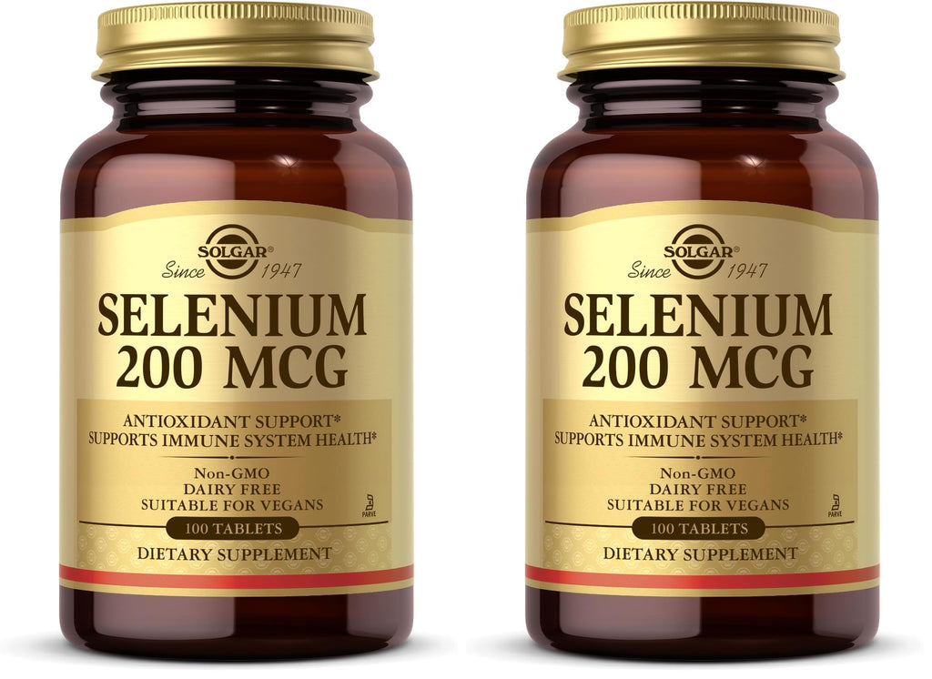Solgar Selenium 200 mcg Tablets - 100 Count (Pack of 2) | Selenium Supplement