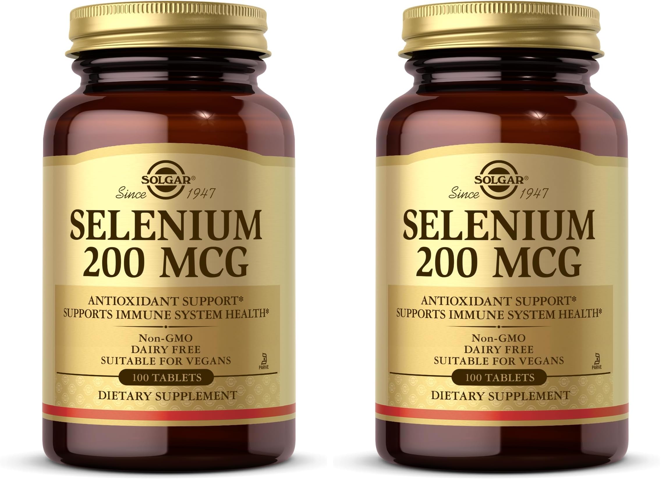 Solgar Selenium 200 mcg Tablets - 100 Count (Pack of 2) | Selenium Supplement