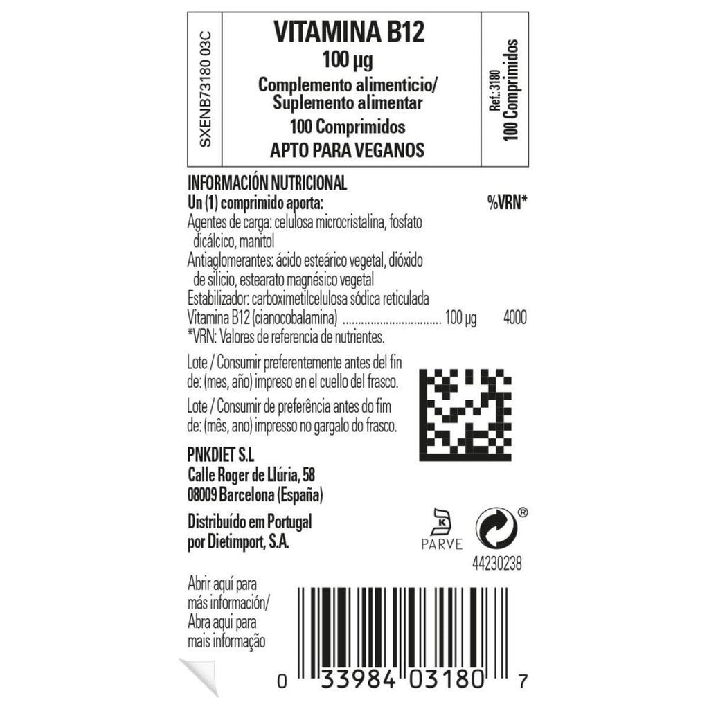 Solgar Vitamin B12 100 mcg – 100 Tablets | Vegan, Non-GMO, Gluten & Dairy Free