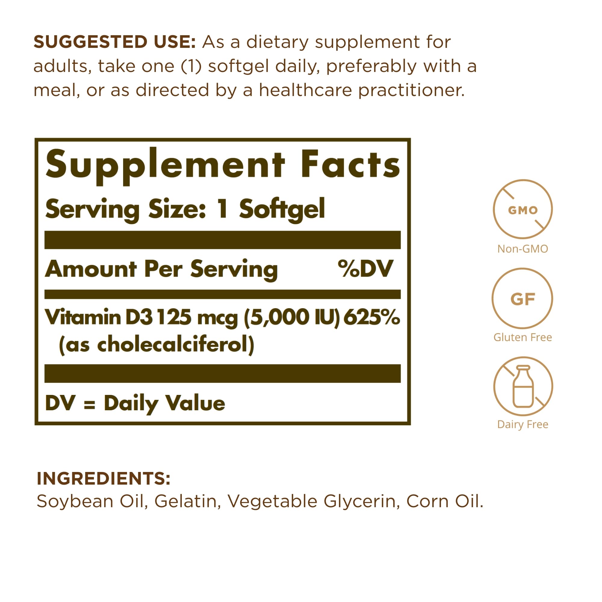 Solgar Vitamin D3 400 IU Softgels – 2-Pack | 200 Servings | Bones, Teeth & Immune Support