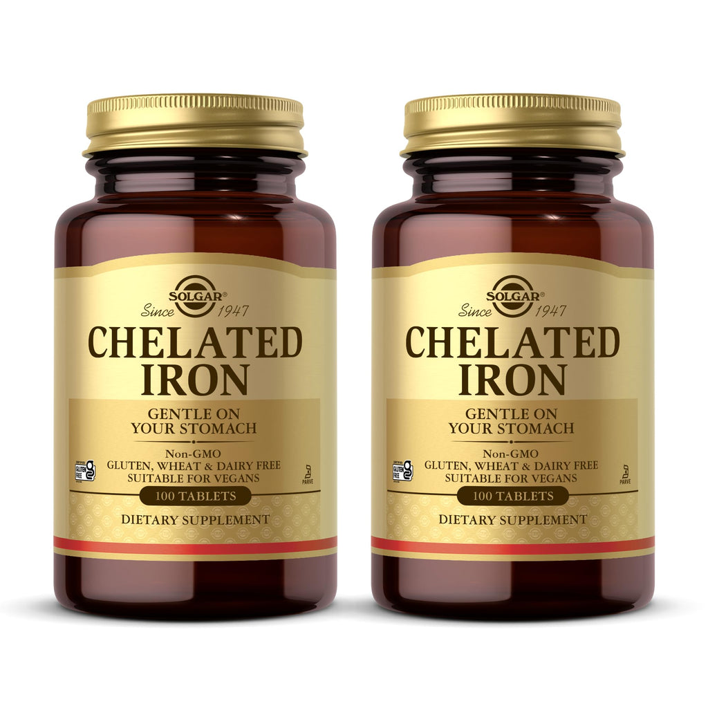 Solgar Chelated Iron - 200 Servings | Gentle on Stomach | Vegan & Non-GMO