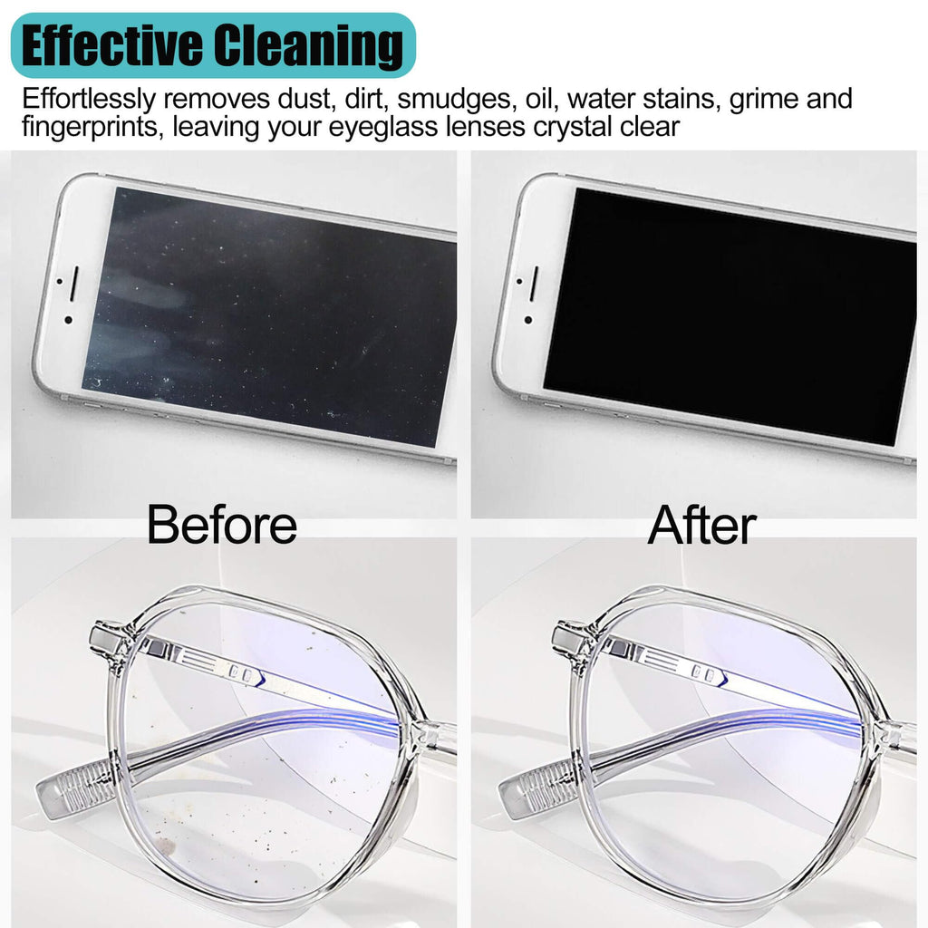 Solid Color Keychain Microfiber Eyeglasses Cleaner – Portable Cleaning Cloth Wipes for Glasses, Sunglasses, Jewelry & Electronics