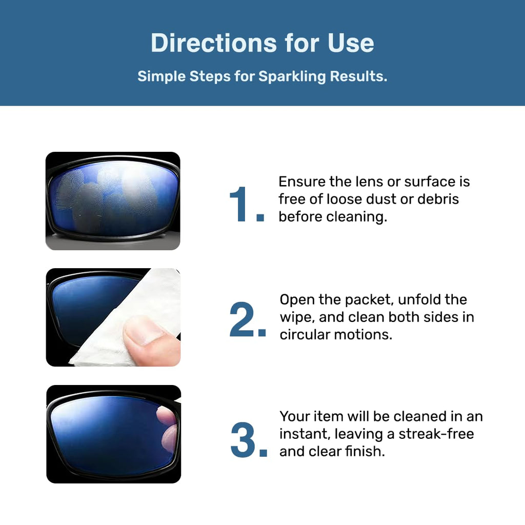 SOLWST Optix Clear Guard Anti-Fog Lens Wipes – 100 Pre-Moistened, Individually Wrapped