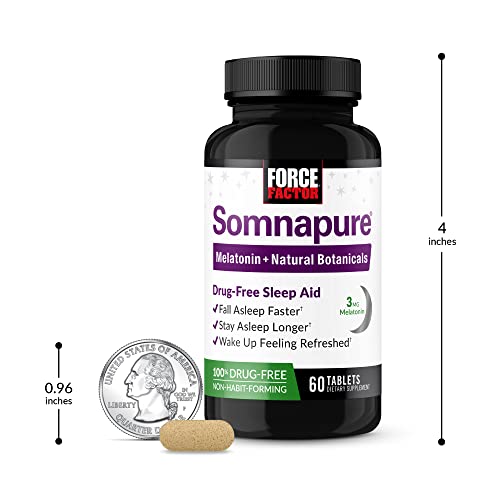 Somnapure Sleep Aid – Non-Habit-Forming Melatonin, 120 Tablets (2-Pack)