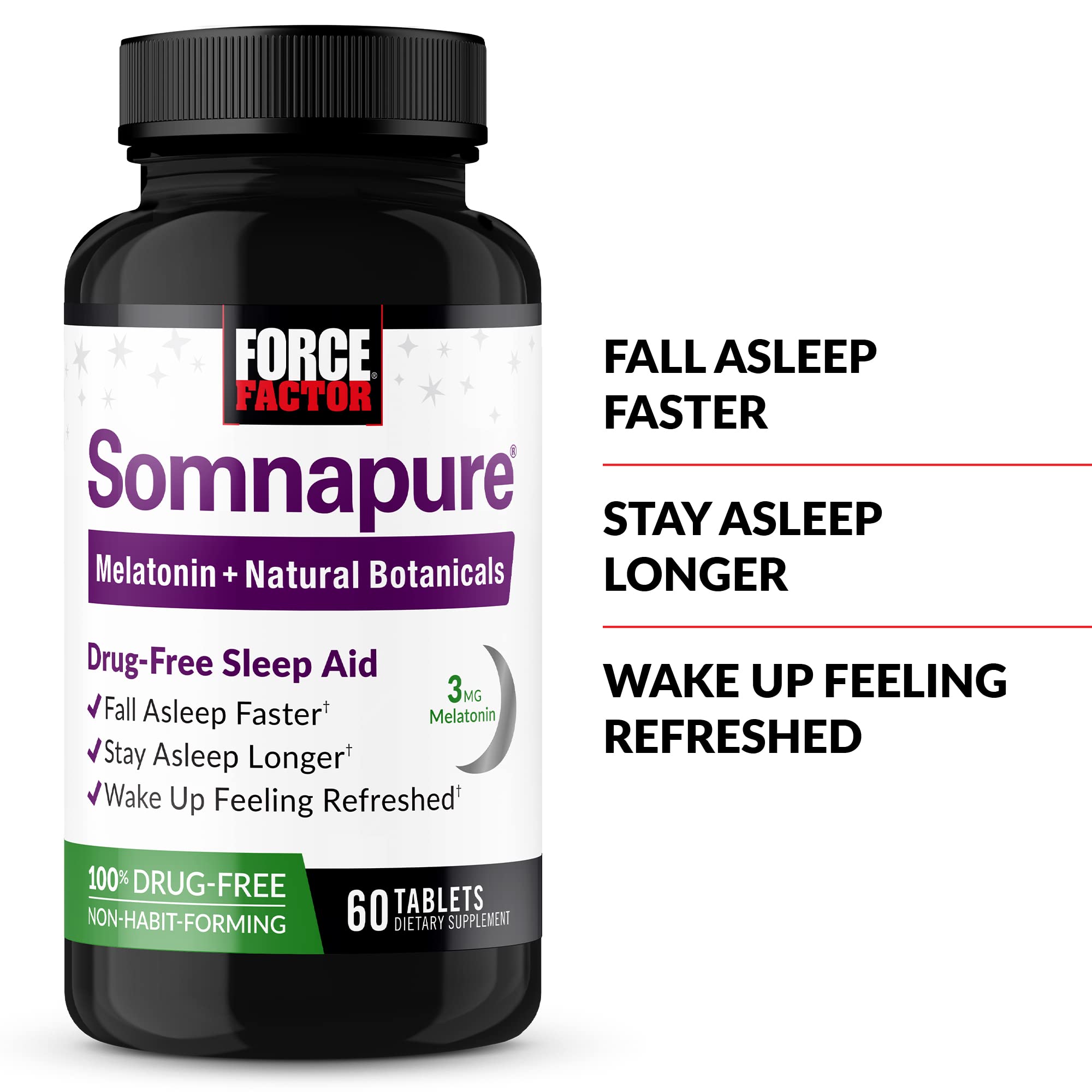 Somnapure Sleep Aid – Non-Habit-Forming Melatonin, 120 Tablets (2-Pack)