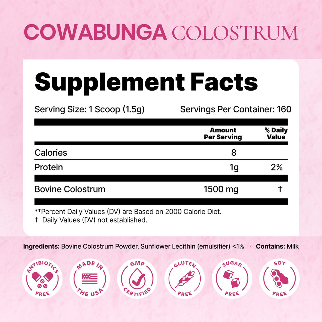 SonoHealth Cowabunga Colostrum Powder – Pure, Unaltered Colostrum for Immune & Gut Support
