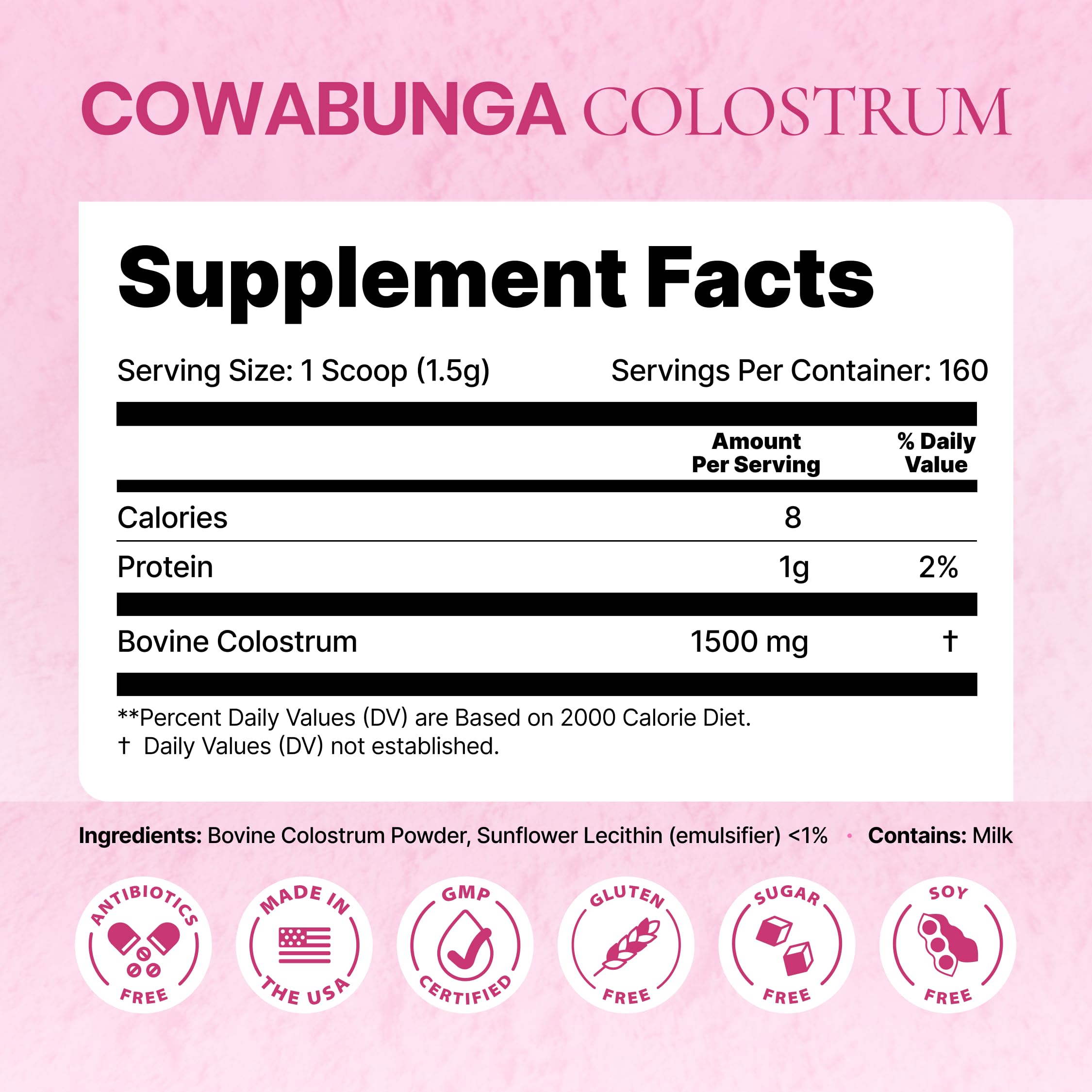 SonoHealth Cowabunga Colostrum Powder – Pure, Unaltered Colostrum for Immune & Gut Support