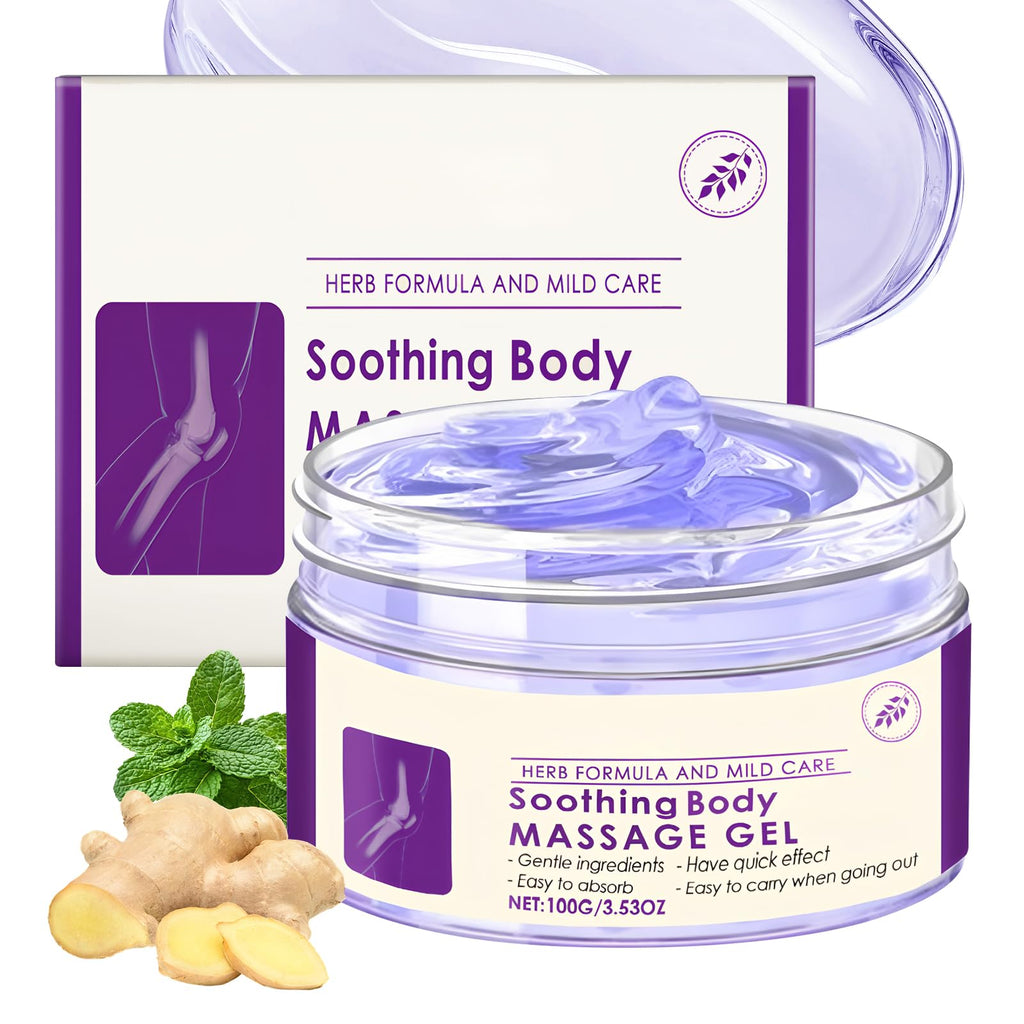 Soothing Body Massage Gel 3.53oz – Artemisia Leaf & Ginger, Lightweight & Cooling