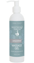 Soothing Touch Massage Gel Unscented 8 Ounce - Paraben-Free, Oil-Like Glide