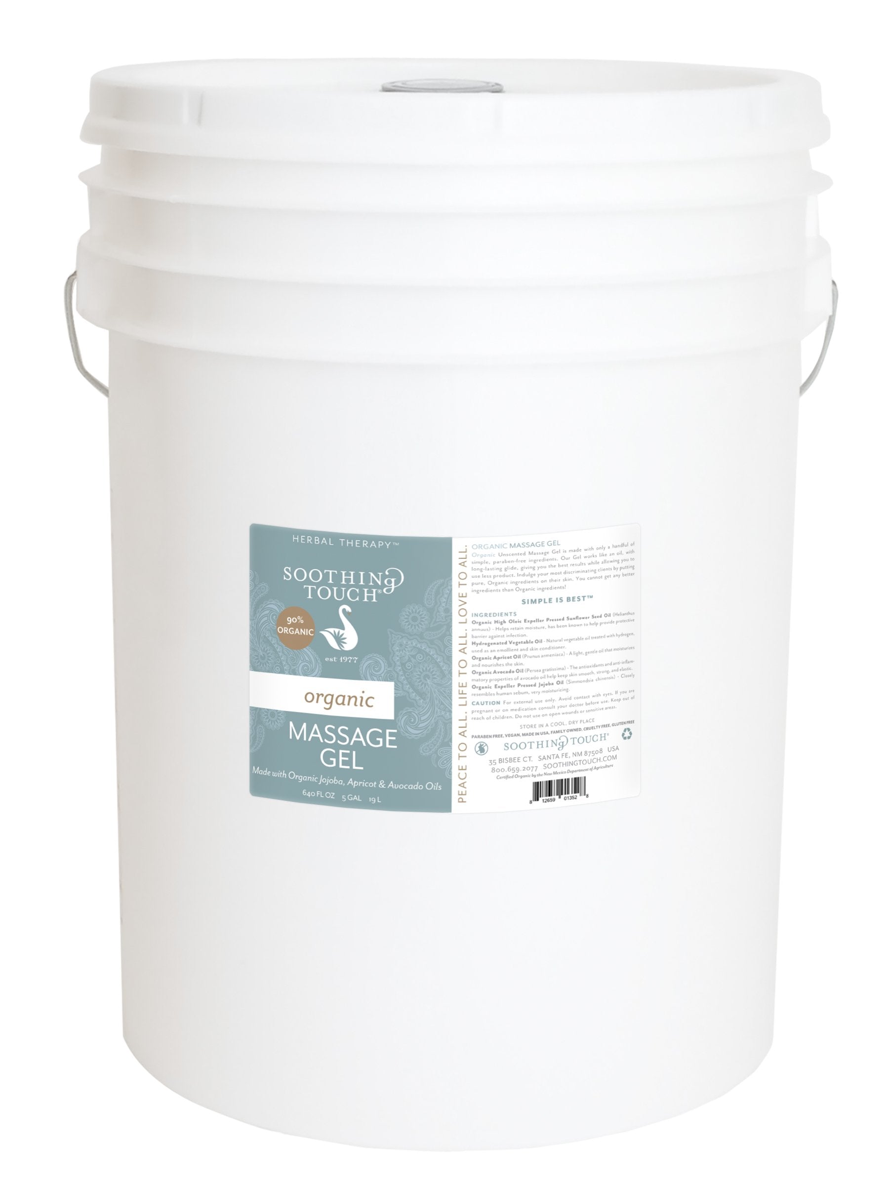 Soothing Touch Organic Massage Gel – Unscented, 640 Ounce