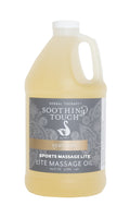 Soothing Touch Sports Massage Lite Oil – 1/2 Gallon, Peppermint, Eucalyptus, Clove