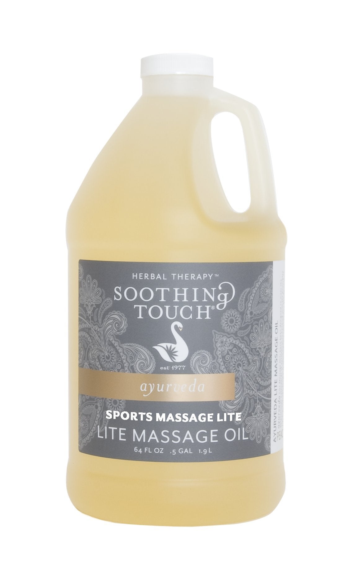 Soothing Touch Sports Massage Lite Oil – 1/2 Gallon, Peppermint, Eucalyptus, Clove