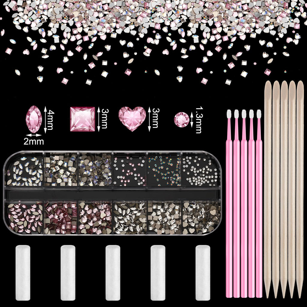 Sosation 377 Pcs 4 Shapes Tooth Gem Kit – DIY Crystal Tooth Gems for Shiny Teeth