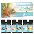Soulorigin Beach Fragrance Oils Set – Essential Oil Gift for Diffuser (Ocean Spray, Pink Sands, Salty Sea, Pina Colada, Island Life, Sunshine)