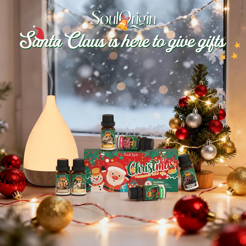 Soulorigin Christmas Essential Oils Set | Fragrance Oils for Diffusers & Candle Making