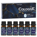 Soulorigin Cologne Fragrance Oils Set – Leather & Musk, Revive Blue, Sunlit Wander, Gentleman's Blend, Night Code, Cologne