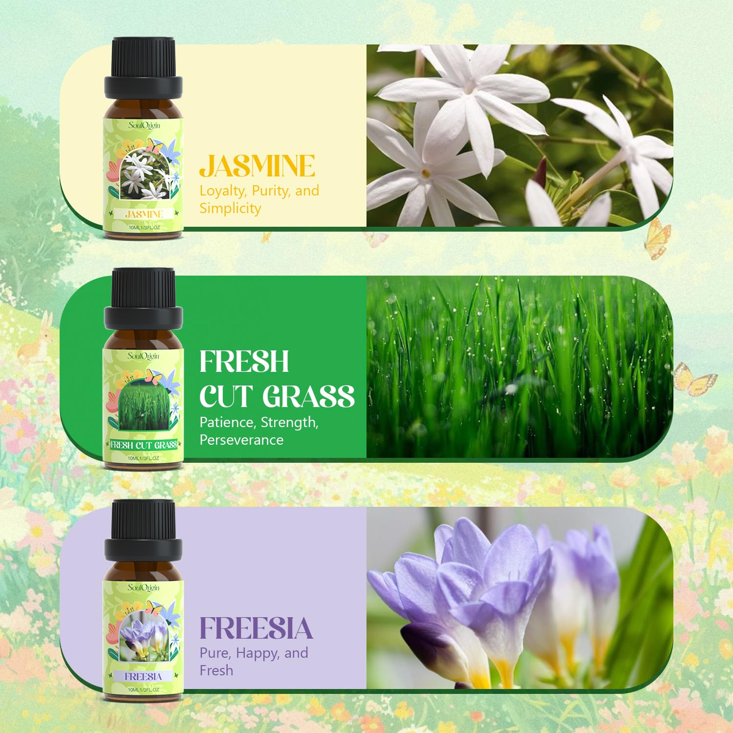 Soulorigin Spring Fragrance Oils Set – Essential Oil Gift for Diffuser