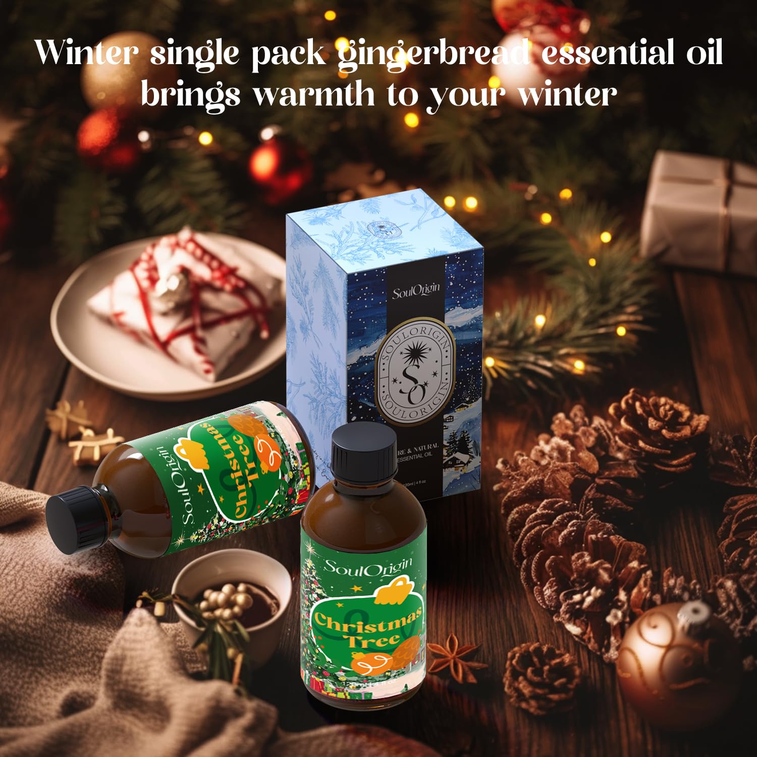 SoulOrigin Winter Christmas Tree Essential Oil 120ml (4 oz) – Pine & Fir Scent