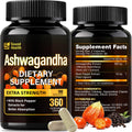 SoundHealth Ashwagandha Capsules – 7000mg per Serving | Immune & Hormone Support | 360 Caps